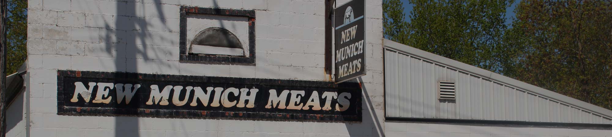 Exterior of New Munich Meats in New Munich, Minnesota