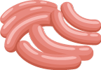 Silhouette cooked eating brats